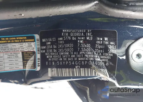 2023 Kia Telluride Sx from USA, damaged, VIN 5XYP54GC8PG402554
